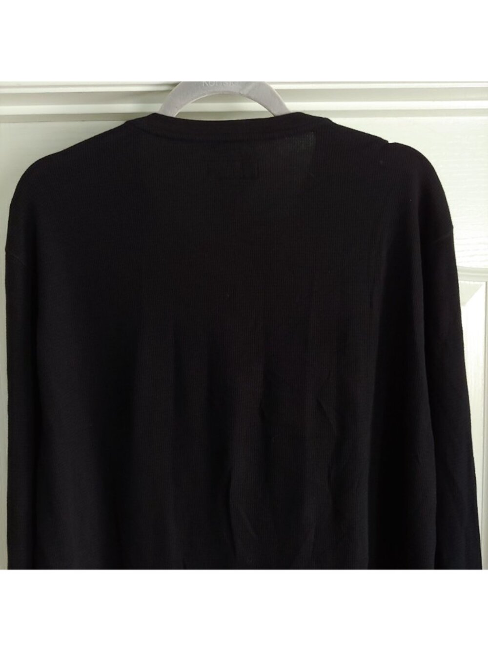 Polo Ralph Lauren Large Pony Logo Ribbed Shirt Black Preppy Collegiate XL - Picture 6 of 8